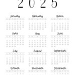 2025 Calendar Printable   18 Cute & Free 2025 Yearly Calendar For Free Printable 2025 Calendar