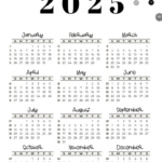 2025 Calendar Printable   18 Cute & Free 2025 Yearly Calendar Pertaining To Week Calendar 2025 Printable