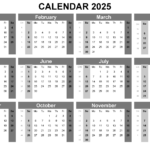 2025 Calendar Printable, ✓ Pdf, Excel And Image File   Free Pertaining To Printable Annual Calendar 2025