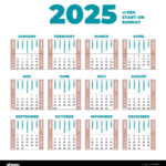 2025 Calendar Template With Weeks Start On Sunday Stock Vector Regarding Week Calendar 2025 Printable