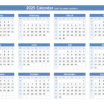 2025 Calendar With Week Numbers Inside Printable One Week Calendar 2025