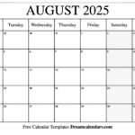 August 2025 Calendar   Free Printable With Holidays And Observances In August 2025 Calendar Printable