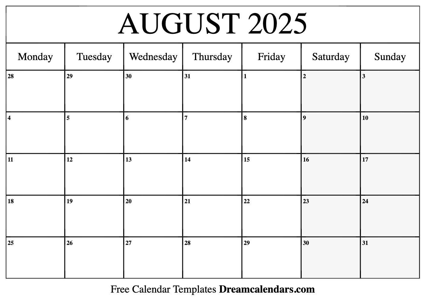 August 2025 Calendar - Free Printable With Holidays And Observances in August Calendar 2025 Printable