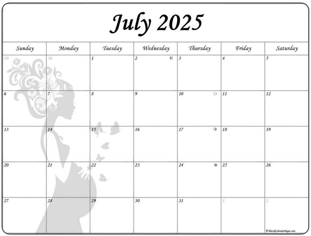 Collection Of July 2025 Photo Calendars With Image Filters. With Regard To July 2025 Printable Calendar