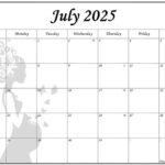 Collection Of July 2025 Photo Calendars With Image Filters. With Regard To July 2025 Printable Calendar