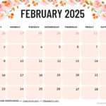 February 2025 Calendar (52 Free Pdf Printables) For Printable February 2025 Calendar