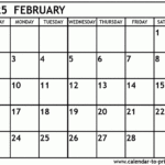 February 2025 Calendar Printable Inside Printable Calendar February 2025