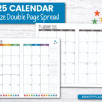 Free 2025 Calendar: Half Size Landscape — Krafty Planner With Regard To Free Calendar Pages 2025 Printable