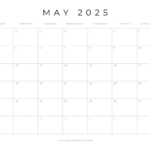 Free Printable 2025 Blank Calendar Templates (All 12 Months) In Printable May Calendar 2025