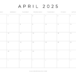 Free Printable 2025 Blank Calendar Templates (All 12 Months) Within Calendar 2025 Blank Printable