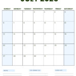 July 2025 Printable Calendar (52 Free Pdf Printables) Pertaining To 3 Month Vertical Calendar Printable July 2025