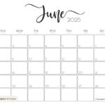 June 2025 Calendar   20 Cute & Free Printables | Saturdaygift Pertaining To Printable June Calendar 2025