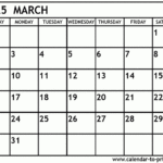 March 2025 Calendar Printable In Free Printable March 2025 Calendar