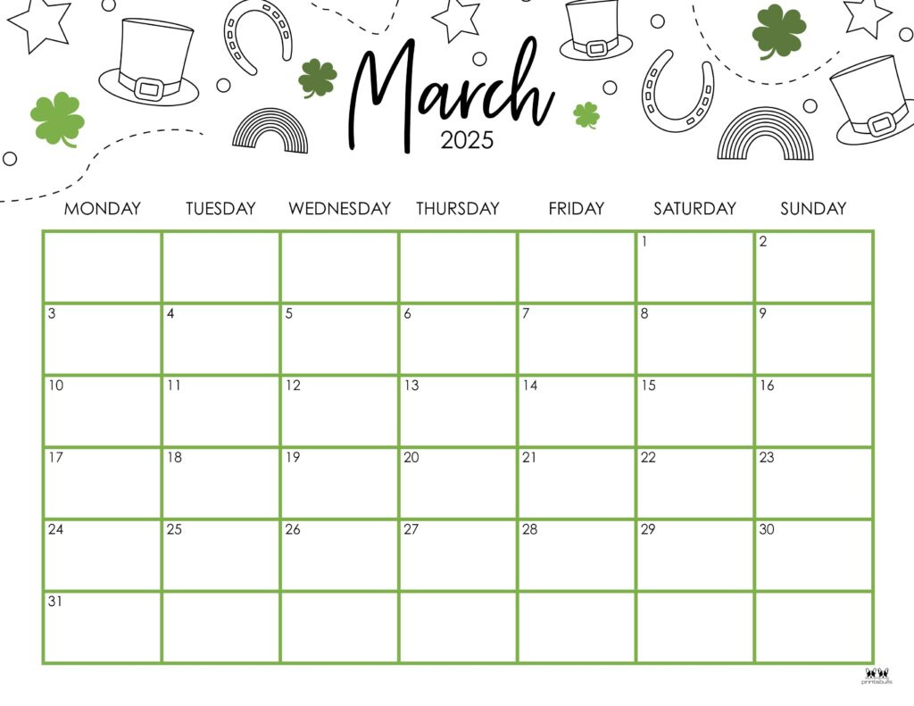 March 2025 Calendars - 107 Free Printables | Printabulls throughout March 2025 Calendar Printable