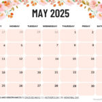 May 2025 Calendar (52 Free Pdf Printables) Inside May 2025 Printable Calendar