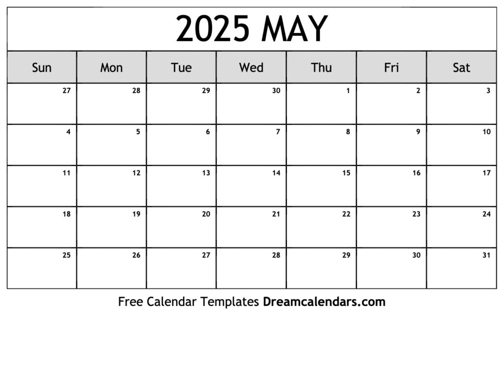 May 2025 Calendar   Free Printable With Holidays And Observances Throughout May 2025 Printable Calendar