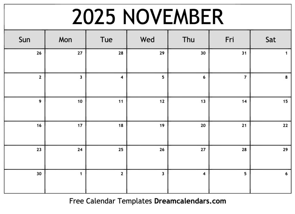 November 2025 Calendar   Free Printable With Holidays And Observances Inside November Calendar 2025 Printable