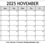 November 2025 Calendar   Free Printable With Holidays And Observances Inside November Calendar 2025 Printable