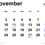 November 2025 Calendar | Templates For Word, Excel And Pdf Pertaining To Printable November 2025 Calendar