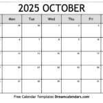 October 2025 Calendar   Free Printable With Holidays And Observances For October Calendar 2025 Printable