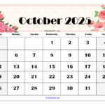 October 2025 Calendar Printable Pdf Template With Holidays Intended For October 2025 Calendar Printable