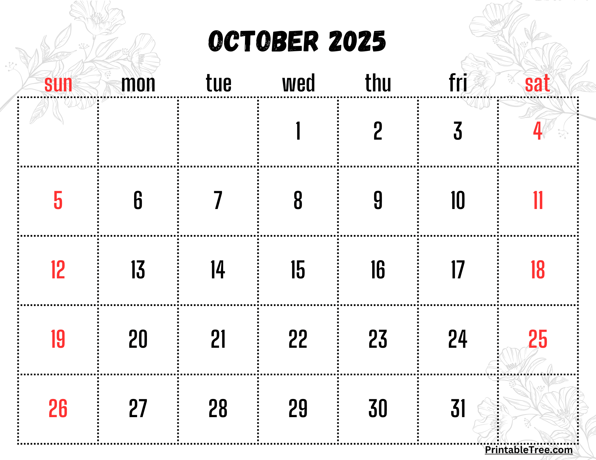 October 2025 Calendar Printable Pdf Template With Holidays pertaining to October Calendar 2025 Printable