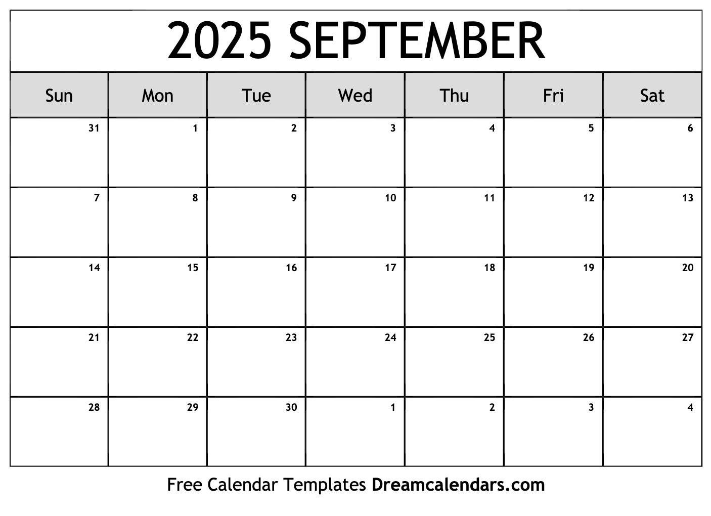 September 2025 Calendar - Free Printable With Holidays And Observances inside September 2025 Calendar Printable