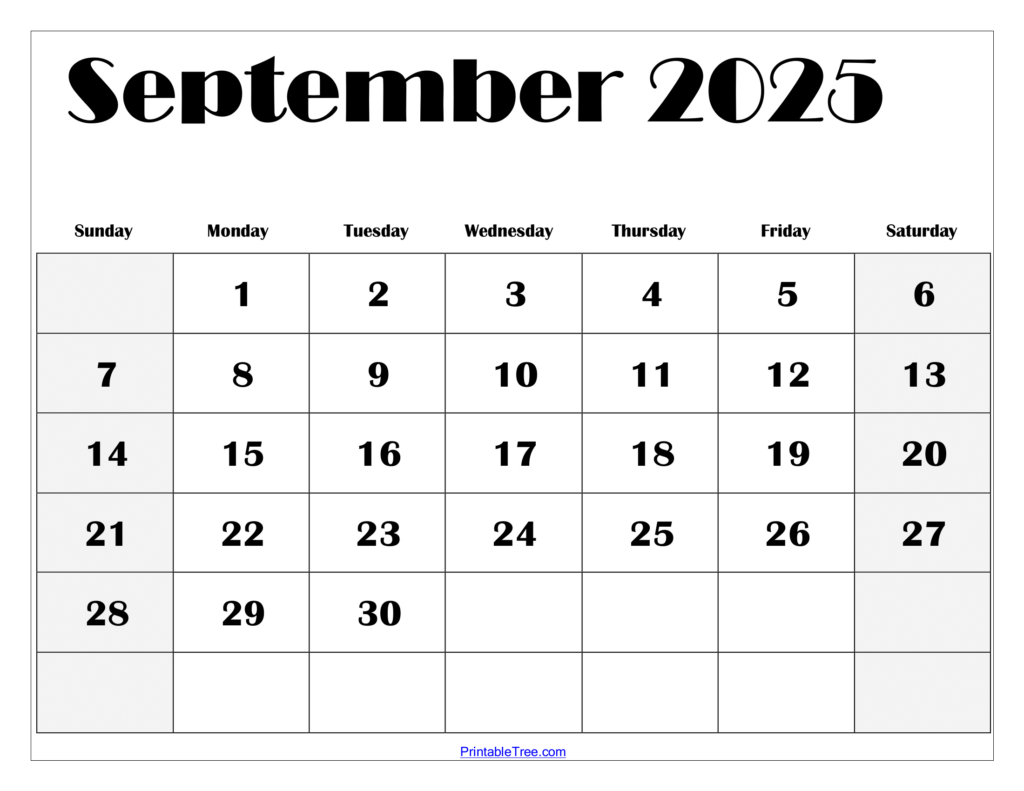 September 2025 Calendar Printable Pdf Template With Holidays For Printable September 2025 Calendar