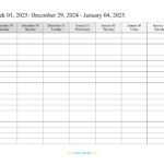 Weekly Calendar 2025 (Word, Excel, Pdf) For Free Printable Editable Weekly Calendar 2025 Schedule