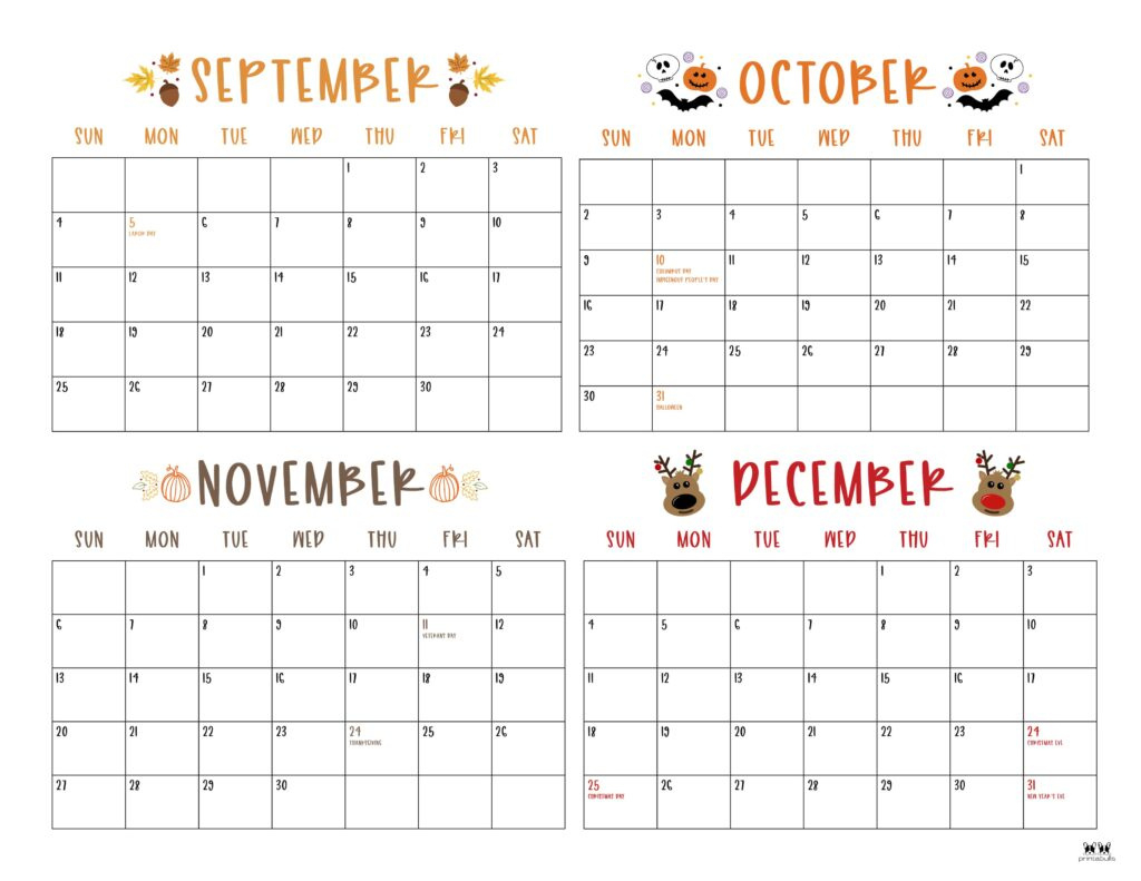 2022 4 Month Calendars - 20 Free Printables | Printabulls intended for Printable Calendar 4 Months Per Page 2025