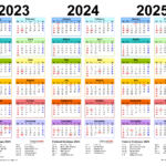 2023 2025 Three Year Calendar   Free Printable Pdf Templates In 3 Year Calendar 2024 To 2025 Printable