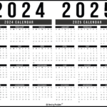 2024 2025 Calendar Free Printables   World Of Printables For Calendar 2024 2025 Printable