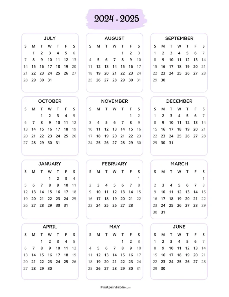 2024 2025 Calendar Printables | Free Pdf In 2024 And 2025 Calendar Planner Printable