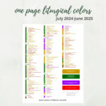 2024 2025 Catholic Liturgical Calendar Year At A Glance In Liturgical Color Calendar 2025 Printable