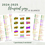 2024 2025 Catholic Liturgical Calendar Year At A Glance Pertaining To Liturgical Color Calendar 2025 Printable