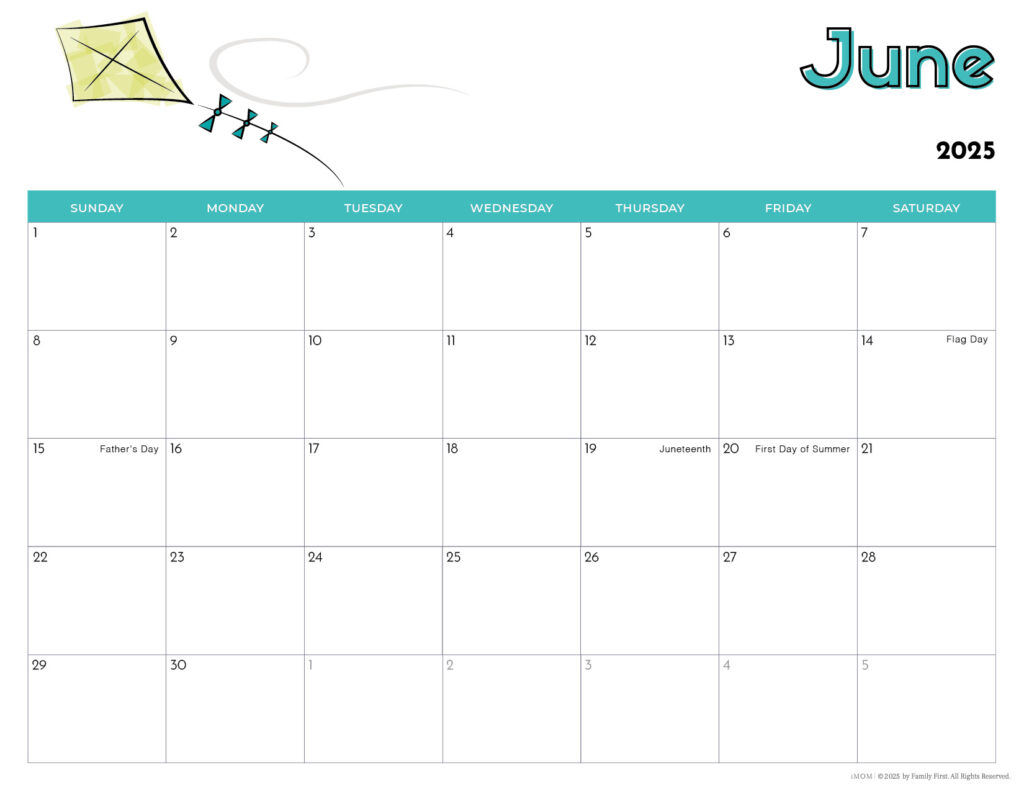 2024 2025 Printable Calendars For Kids   Imom For Free Printable Children&#039;s Calendar 2025