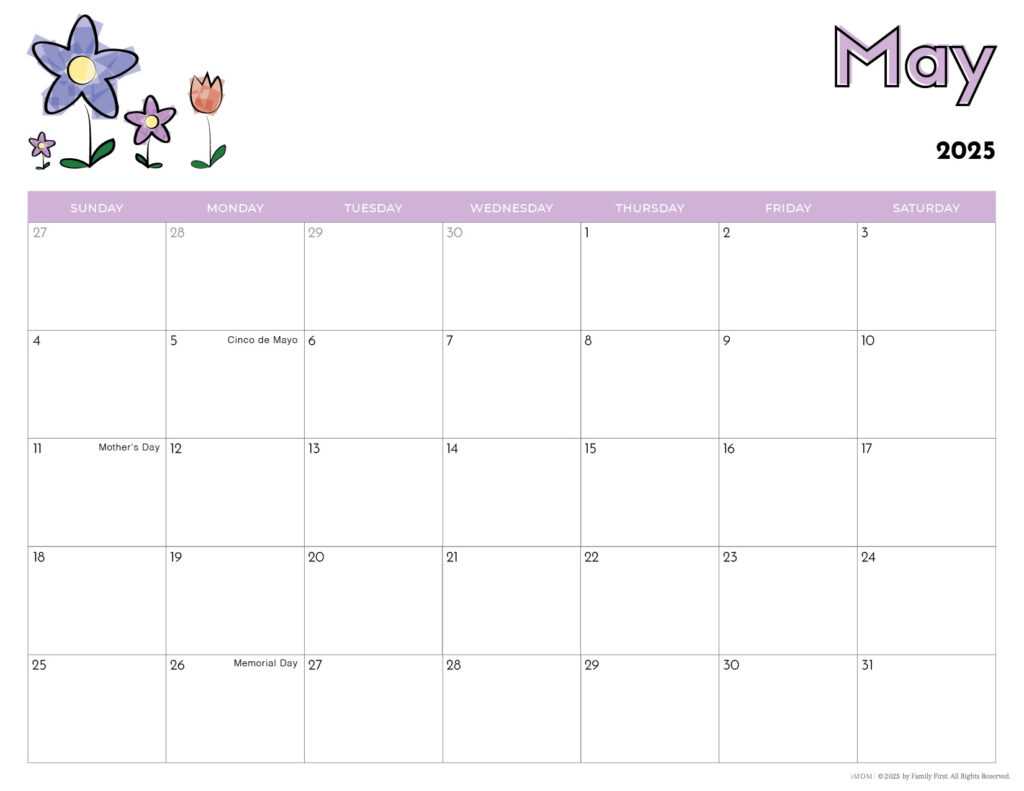 2024 2025 Printable Calendars For Kids   Imom Regarding Printable Kids Calendar 2025