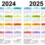 2024 2025 Two Year Calendar   Free Printable Pdf Templates Throughout August 2024 To July 2025 Calendar Printable