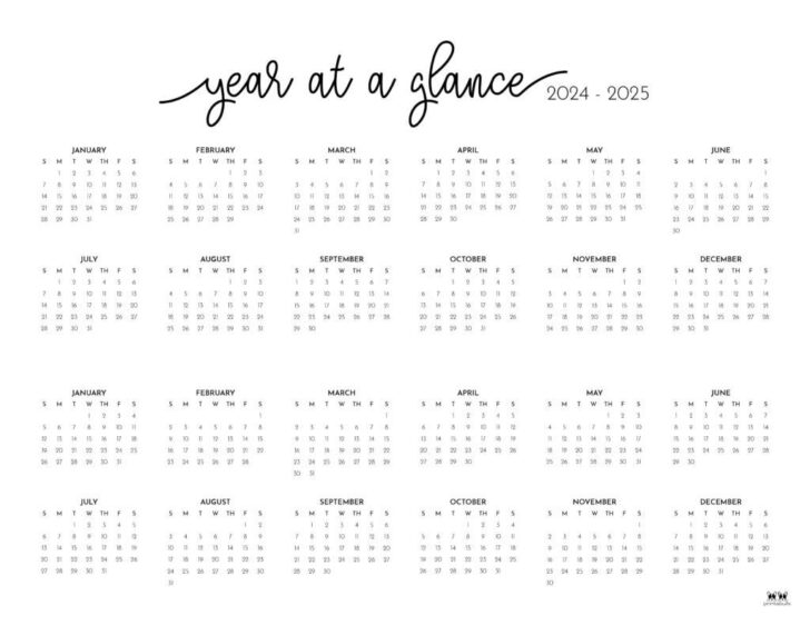 2 Year Calendar 2024 and 2025 Printable