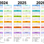 2024 2026 Three Year Calendar   Free Printable Pdf Templates Throughout 3 Year Calendar 2025 To 2026 Printable