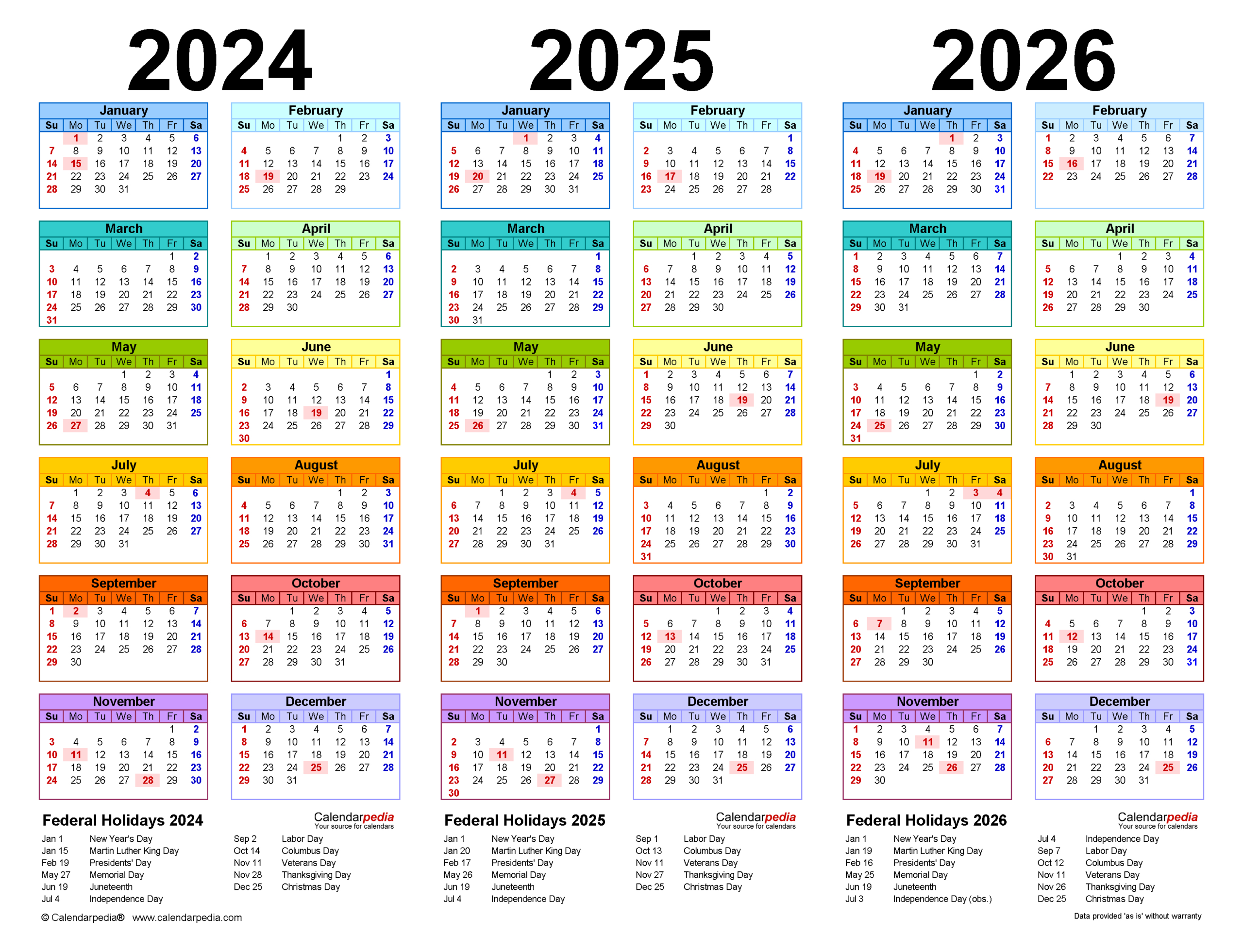 2024-2026 Three Year Calendar - Free Printable Pdf Templates throughout 3 Year Calendar 2025 to 2026 Printable