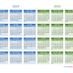 2024 And 2025 Calendar | Calendar Quickly Inside Free Printable 2 Year Calendar 2024 And 2025