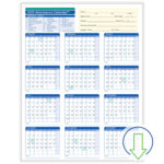 2024 Downloadable Employee Attendance Calendar | Hrdirect In 2025 Employee Attendance Calendar Printable Free Download