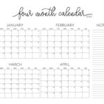 2024 Four Month Calendars   18 Free Printables | Printabulls In Free Printable Calendar April 2024 To March 2025