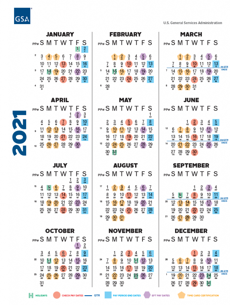 2024 Payroll Calendar with GSA 2025 Calendar Printable