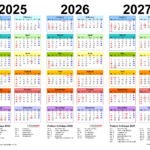 2025 2027 Three Year Calendar   Free Printable Excel Templates Intended For 5 Year Calendar 2025 To 2029 Printable