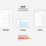 2025 4 Month Calendar, Fillable Dream Life & Work Productivity Intended For 4 Month Calendar 2025 Printable