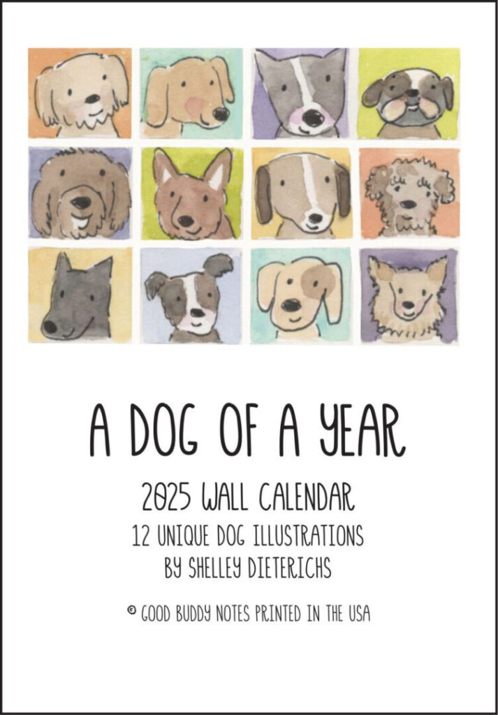 2025 A Dog Of A Year Calendar | Good Buddy Notes With Printable Dog Calendar 2025