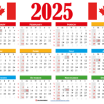 2025 Calendar Canada Printable Free Intended For Printable Monthly Calendar 2025 With Canadian Holidays