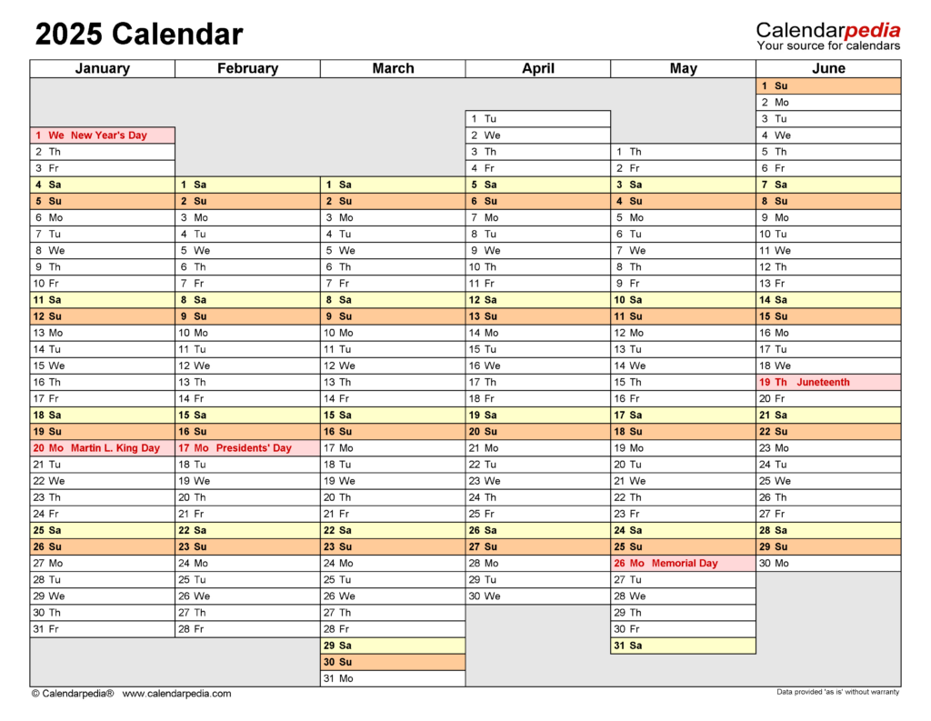 2025 Calendar   Free Printable Pdf Templates   Calendarpedia In 2025 Calendar Planner Printable